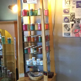 Hand-poured candles made in-store