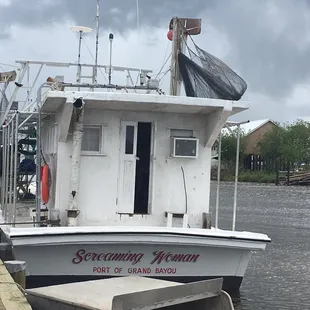 Bayou boat near the restaurant