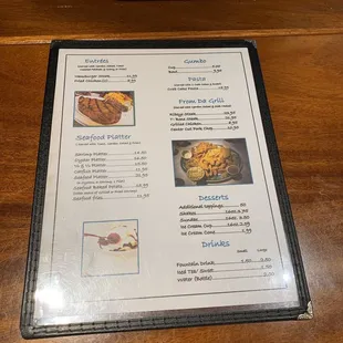 Menu side 2