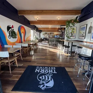 the entrance to the restaurant