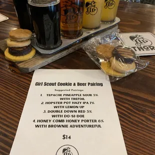 Girl Scout cookies and beer pairing