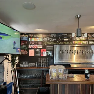 the bar area