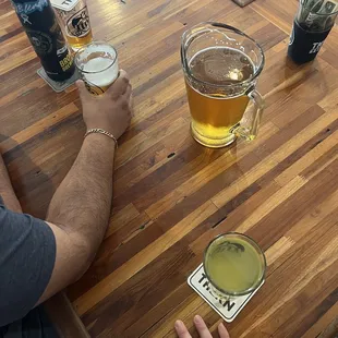 Barrio Lager Pitcher and Mango Seltzer
