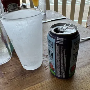 Frosted glass with cider