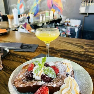 French toast and mimosa-tini