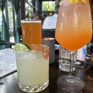 Beer, Lola and spicy margarita