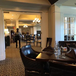 From the casual dining area looking into the main dining room