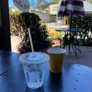 Shot of espresso with club soda