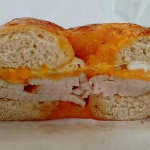 Turkey breakfast bagel