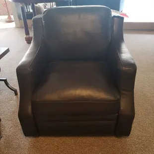 Leather swivel chair