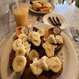 French toast and salmon eggs Benedict