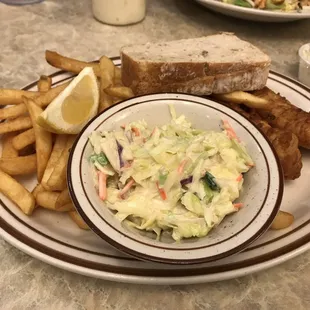 Fried cod dinner
