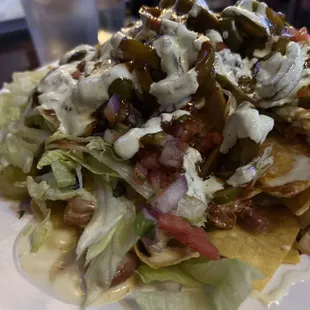 Nachos with chili.