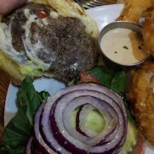 Dublin Down Burger, showing the size of the 2 meat patties