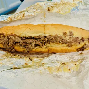 to go - Cheesesteak no onions (so it&apos;s safe for dogs)