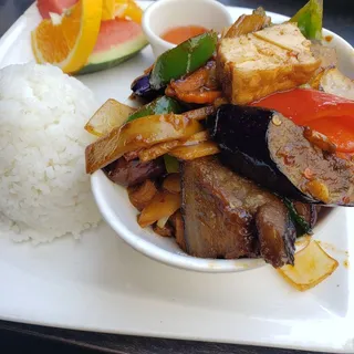 Spicy Eggplant Lunch Special