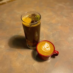 Espresso tonic &amp; cortado.