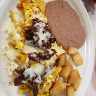 Chilaquiles con Fajitas