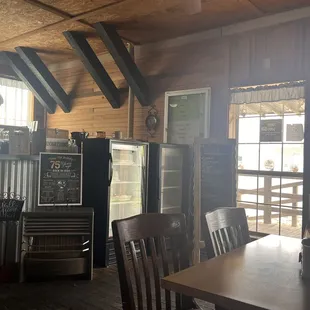 Half of the front counter and entrance