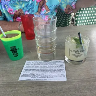 Rum flight and frozen rum and coke