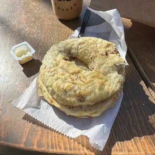 The Ultimate Bagel (an everything bagel with Asiago cheese)