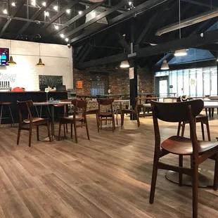 Indoor bar and seating.