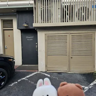 The back door... entrance from the parking lot