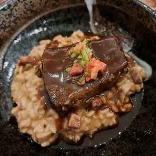 Pinot Noir Wild Mushroom Risotto with Short Rib
