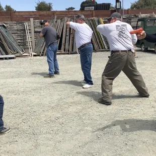 Hand to hand training on the range