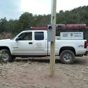 a white pickup truck