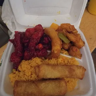 2 Meat Special....plus Eggrolls.