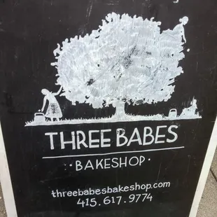 Three Babes Bakeshop sign