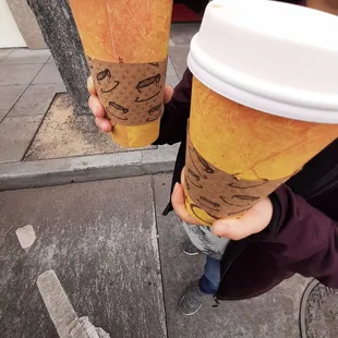 Large Caramel Macchiato &amp; Large Chai Tea With Almond Milk