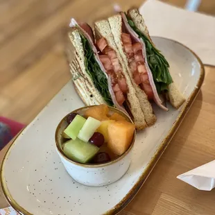 All American Sandwich w/ Side of Fruit