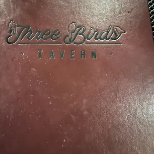 Menu cover