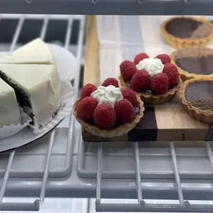 a variety of desserts