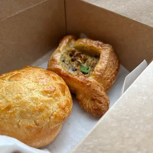 Chinese Pineapple Bun, Mushroom Artichoke Leek Croissant
