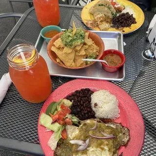 Enchiladas / Vegan Options also available