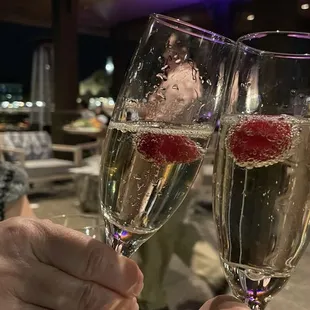 Birthday toast!  On the house