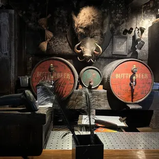 Hogs head bar (I get the fire whisky and cider combo!!)