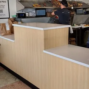 Service Counter and Menu Board.