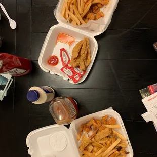 $23 12 piece shrimp and 4 piece ocean perch