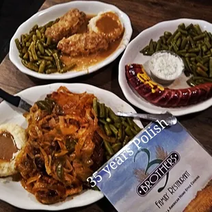 City Chicken Baked Pork Chops and Smoked Kielbasa  WOWED, all this and Mega Bowl of Soup  only 30 bucks