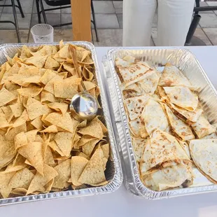 Nachos and Chicken Enchiladas
