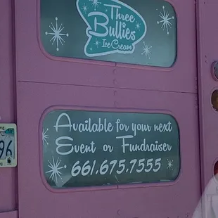 a pink ice cream truck