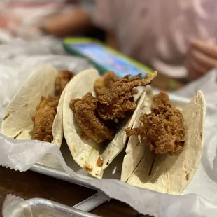 Calamari Tacos w/o toppings