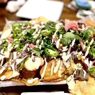 Skirt Steak Irish Nachos