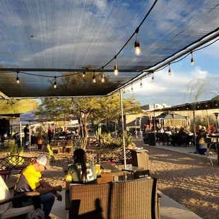 outdoor seating area