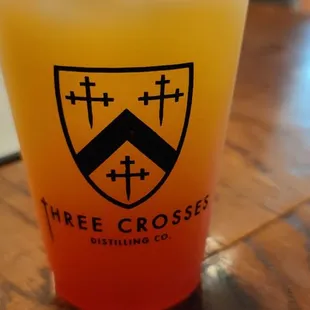 a glass of orange juice