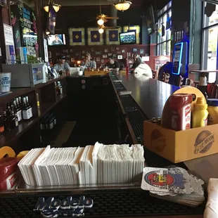 interior, burgers